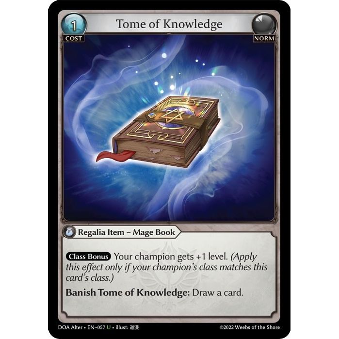 Image for Tome of Knowledge (057) (DOA Alter) - Grand Archive TCG