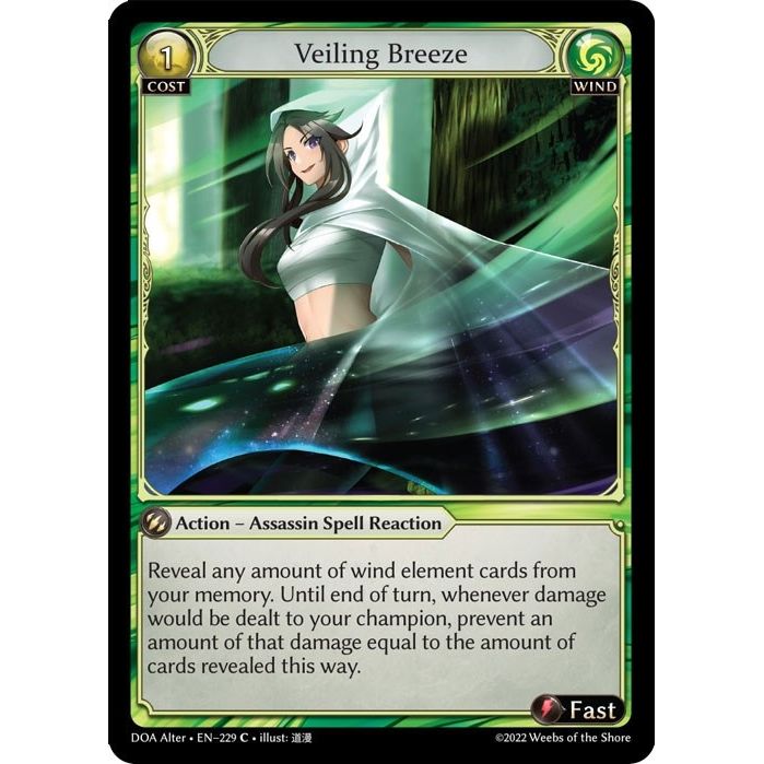 Image for Veiling Breeze (229) (DOA Alter) - Grand Archive TCG