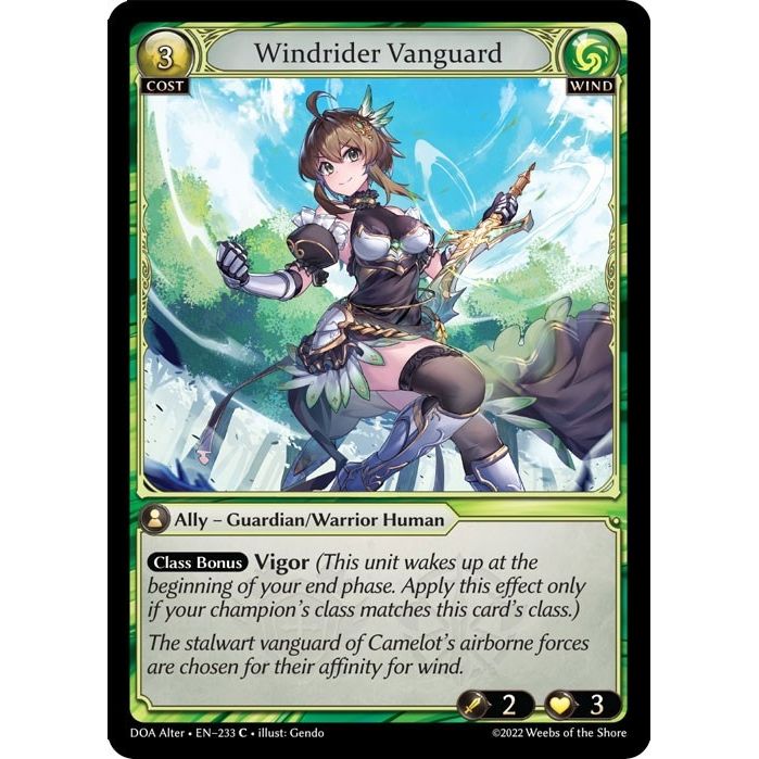 Image for Windrider Vanguard (233) (DOA Alter) - Grand Archive TCG