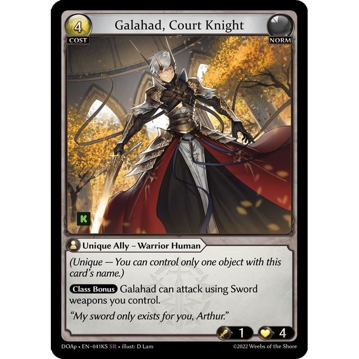 Image for Galahad, Court Knight (041KS) (DOAp) - Grand Archive TCG