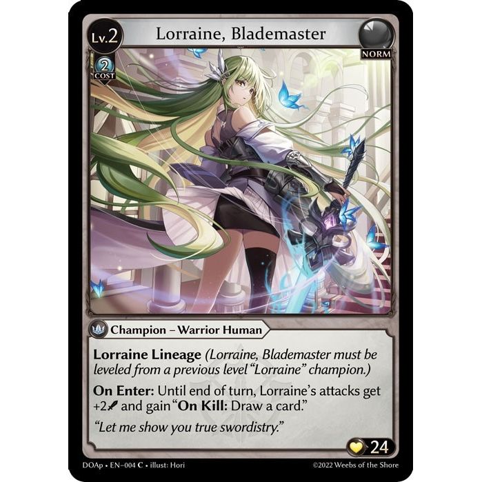 Image for Lorraine, Blademaster (004) (DOAp) - Grand Archive TCG