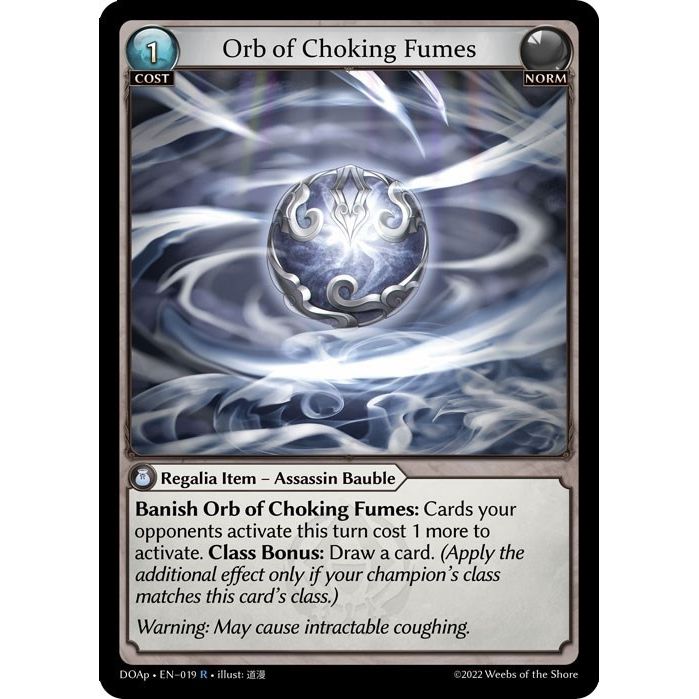 Image for Orb of Choking Fumes (019) (DOAp) - Grand Archive TCG