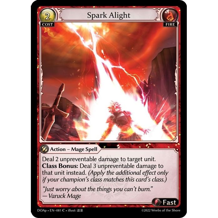 Image for Spark Alight (081) (DOAp) - Grand Archive TCG