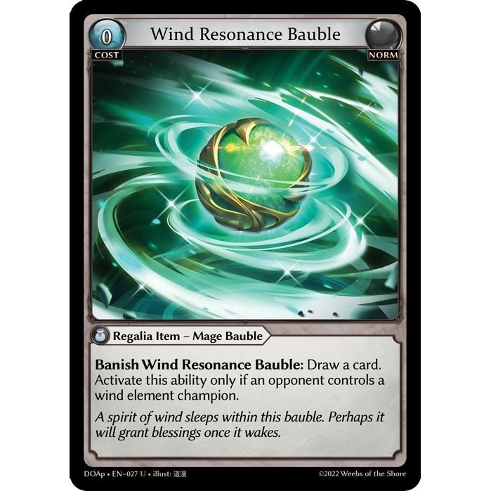Image for Wind Resonance Bauble (027) (DOAp) - Grand Archive TCG
