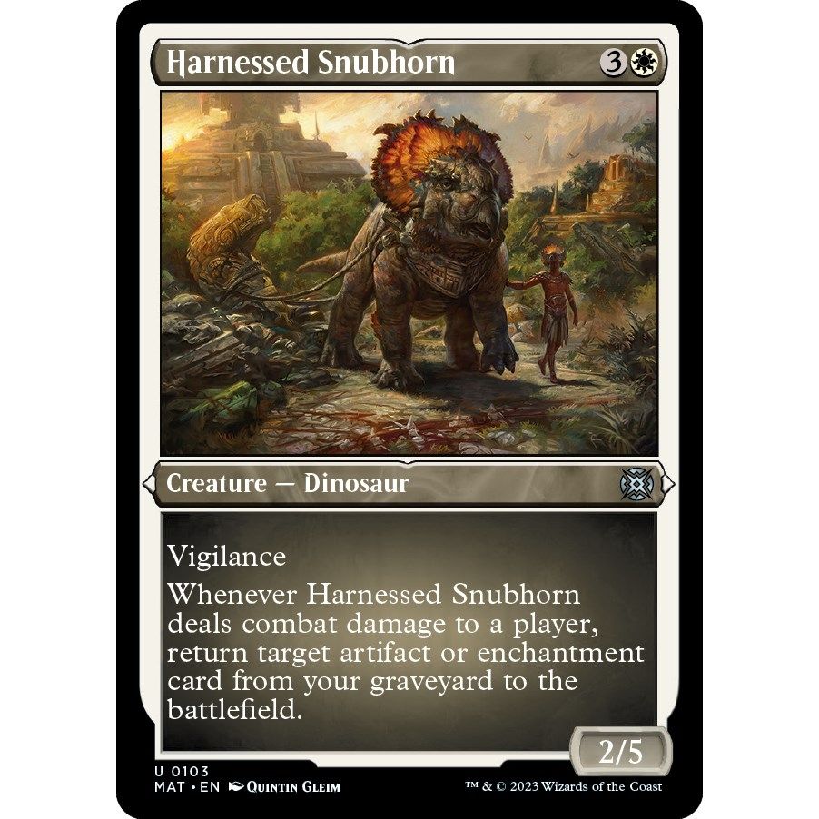 Image for Harnessed Snubhorn (Foil Etched) (103) (MAT) - Magic: The Gathering