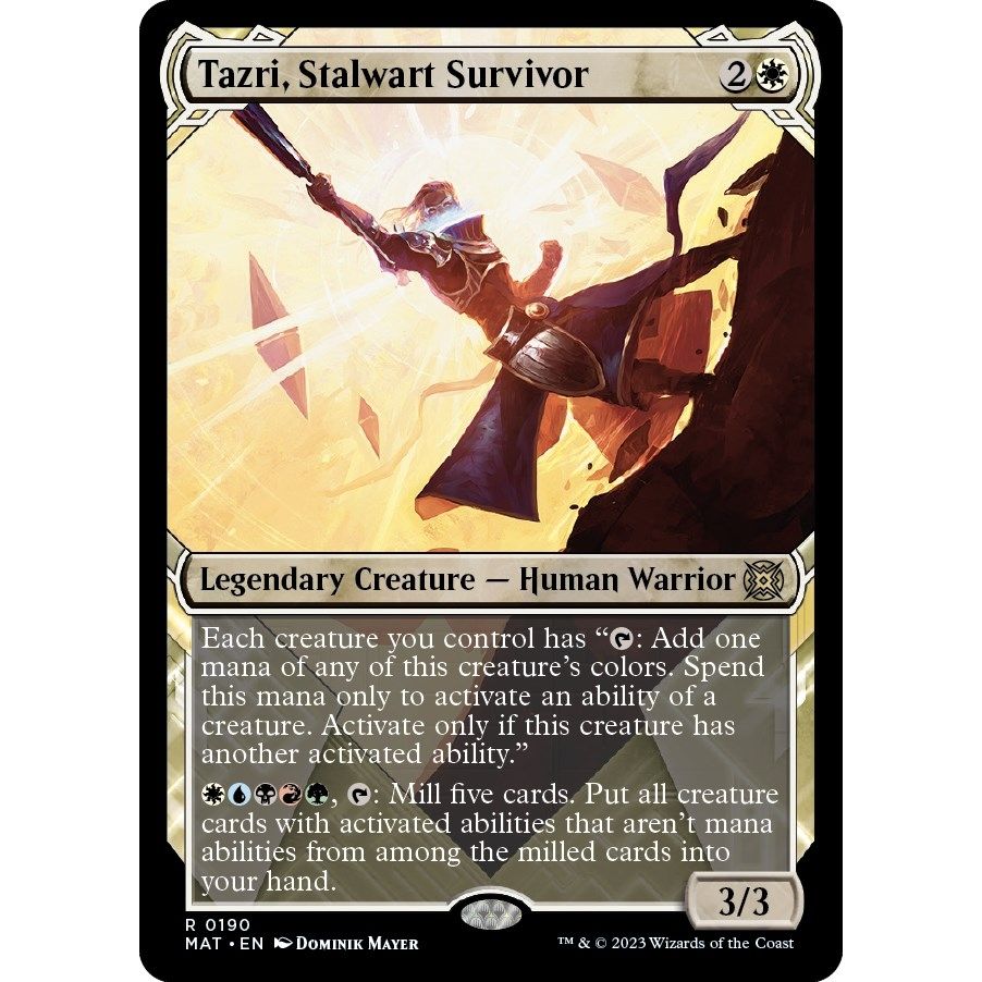 Image for Tazri, Stalwart Survivor (Halo Foil) (190) (MAT) - Magic: The Gathering