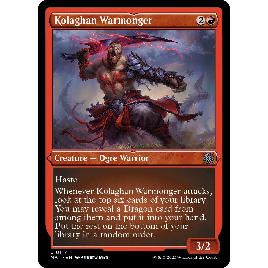 Image for Kolaghan Warmonger (Foil Etched) (117) (MAT) - Magic: The Gathering