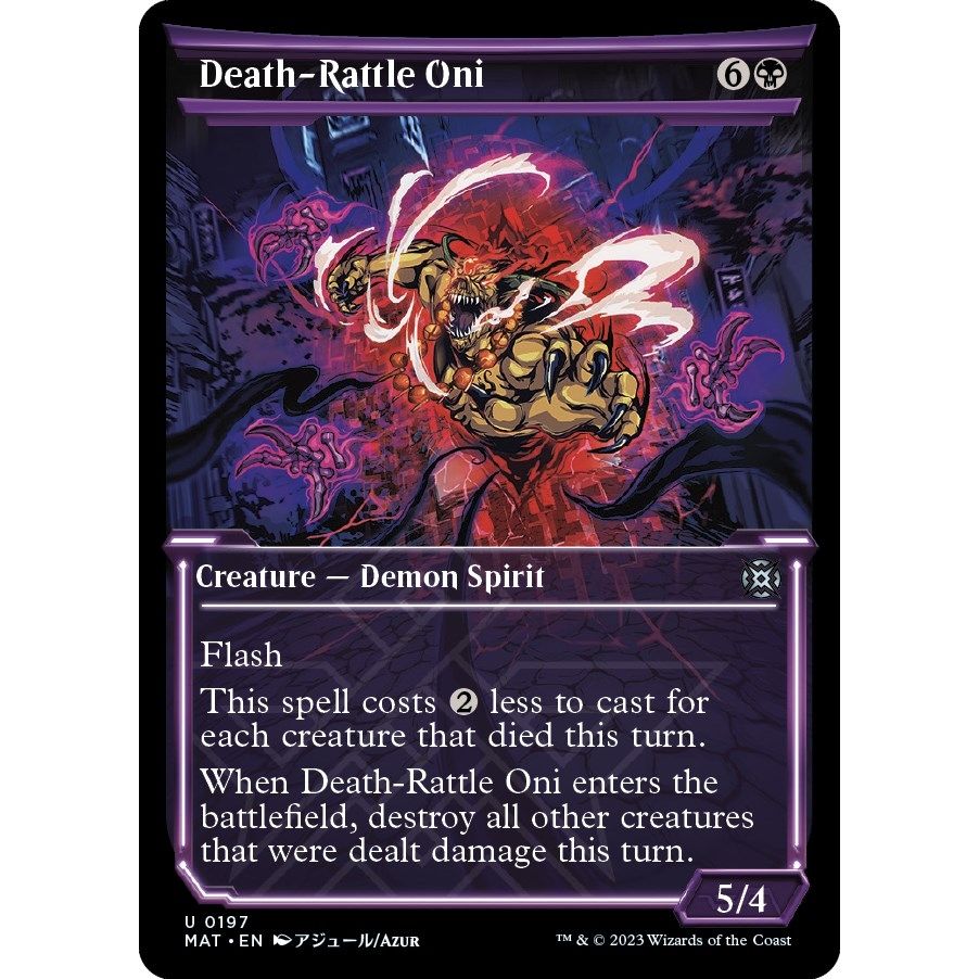 Image for Death-Rattle Oni (Halo Foil) (197) (MAT) - Magic: The Gathering