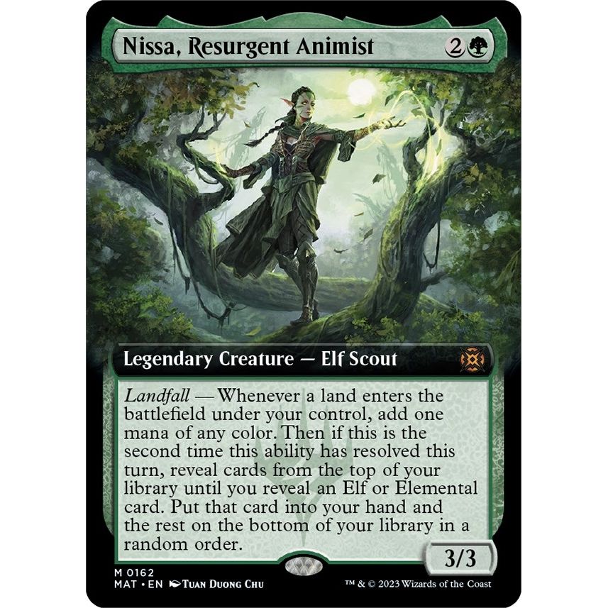 Image for Nissa, Resurgent Animist (Extended Art) (162) (MAT) - Magic: The Gathering
