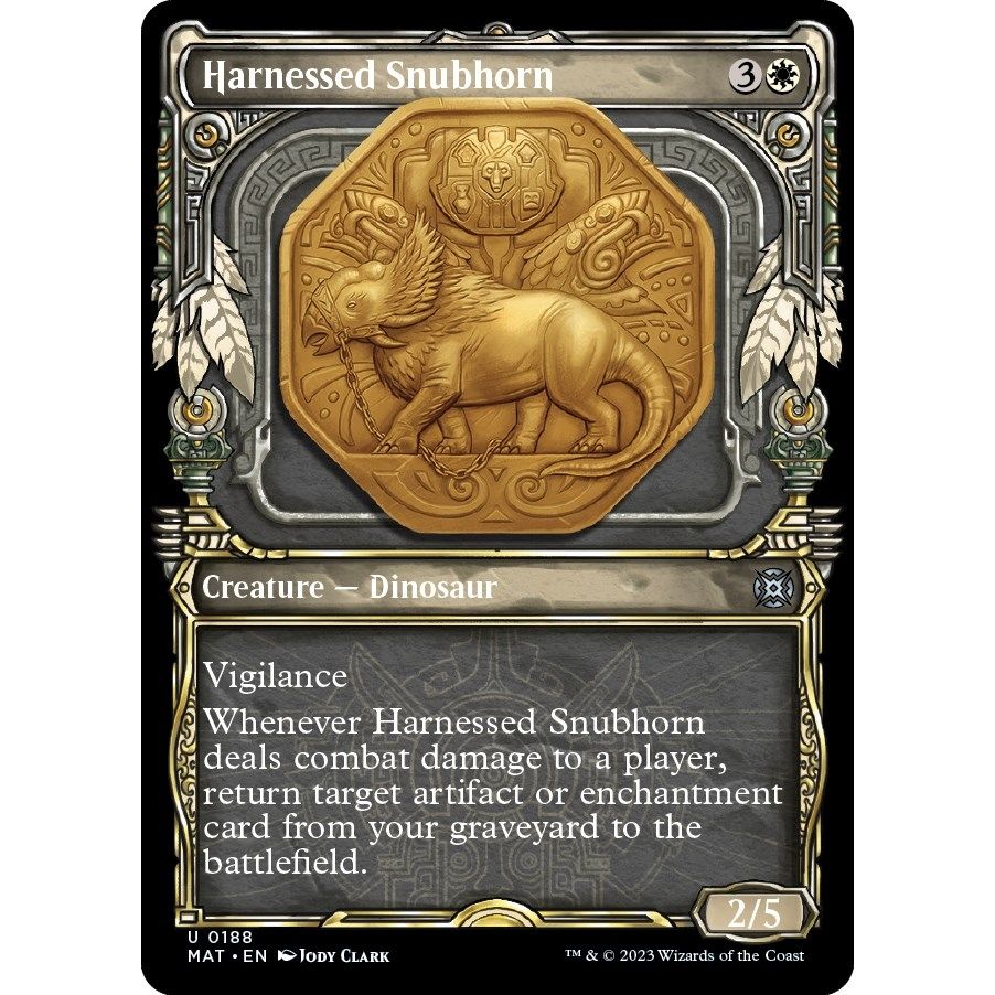 Image for Harnessed Snubhorn (Halo Foil) (188) (MAT) - Magic: The Gathering