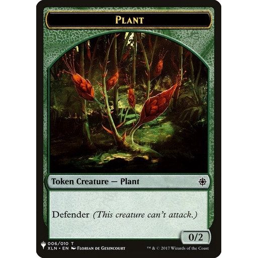 Image for Plant // Emblem - Chandra, Roaring Flame Double-Sided Token (6 // 14) (LIST) - Magic: The Gathering