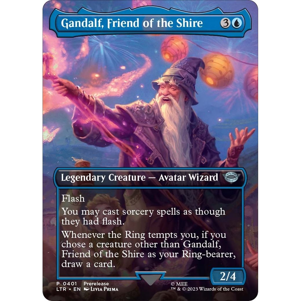 Image for Gandalf, Friend of the Shire (Borderless) (401) (LTR) - Magic: The Gathering