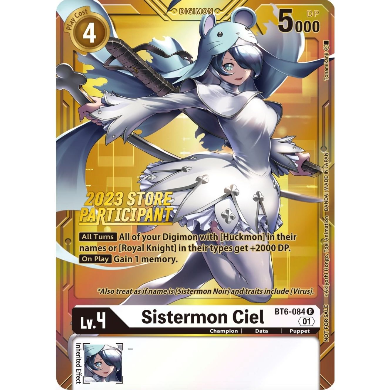 Image for Sistermon Ciel (2023 Store Participant) (BT6-084 R) (BT06) - Digimon Card Game