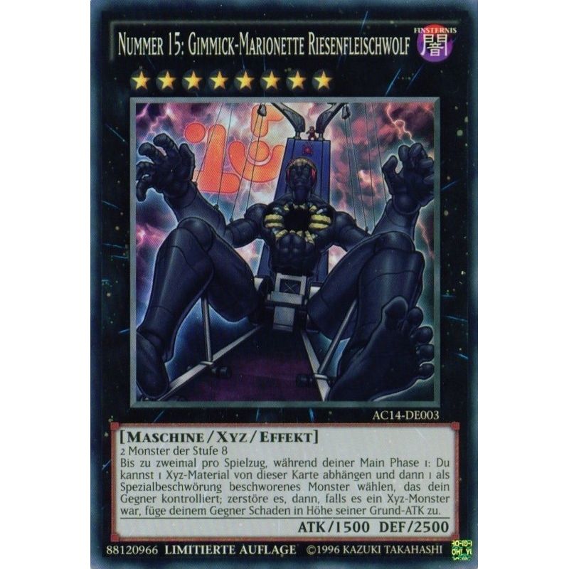 Image for Number 15: Gimmick Puppet Giant Grinder (German) - "Nummer 15: Gimmick-Marionette Riesenfleischwolf" (AC14-DE003) (AC14) - YuGiOh