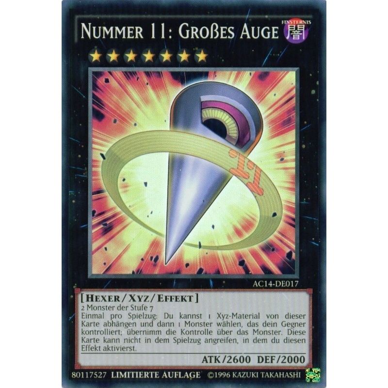 Image for Number 11: Big Eye (German) - "Nummer 11: Großes Auge" (AC14-DE017) (AC14) - YuGiOh