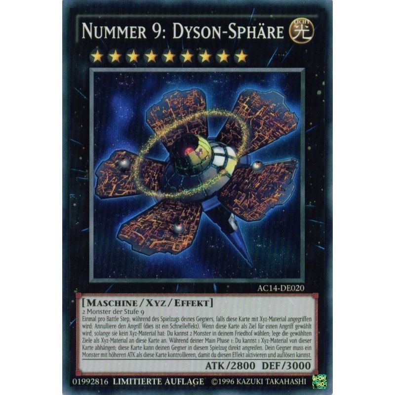 Image for Number 9: Dyson Sphere (German) - "Nummer 9: Dyson-Sphäre" (AC14-DE020) (AC14) - YuGiOh