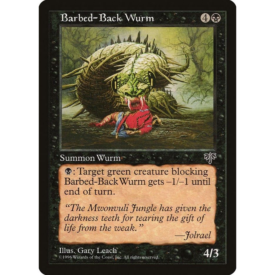 Image for Barbed-Back Wurm (MIR) - Magic: The Gathering