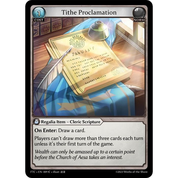 Image for Tithe Proclamation (009) (FTC) - Grand Archive TCG