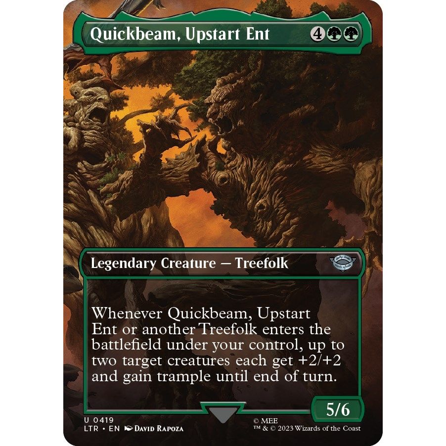 Image for Quickbeam, Upstart Ent (Borderless) (419) (LTR) - Magic: The Gathering