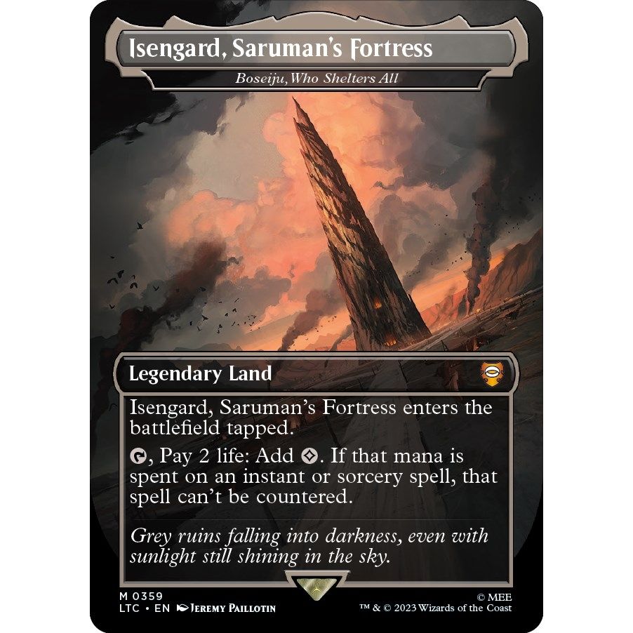 Image for Isengard, Saruman's Fortress - Boseiju, Who Shelters All (359) (LTC) - Magic: The Gathering