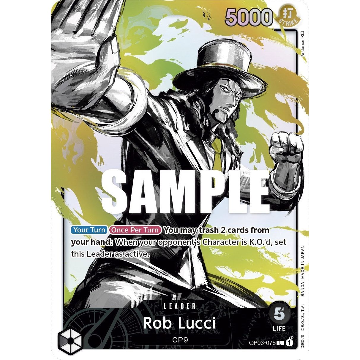 Image for Rob Lucci (076) (Alternate Art) (OP03-076) (OP03) - One Piece Card Game
