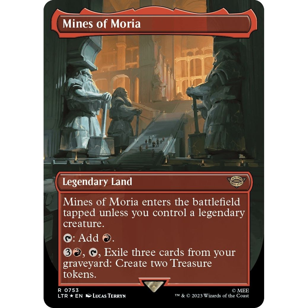 Image for Mines of Moria (Borderless) (Surge Foil) (753) (LTR) - Magic: The Gathering