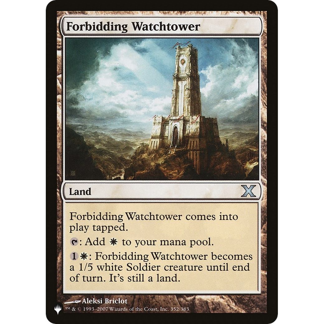 Image for Forbidding Watchtower (352/383) (LIST) - Magic: The Gathering