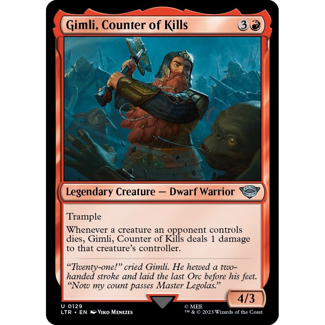 Image for Gimli, Counter of Kills (129) (LTR) - Magic: The Gathering