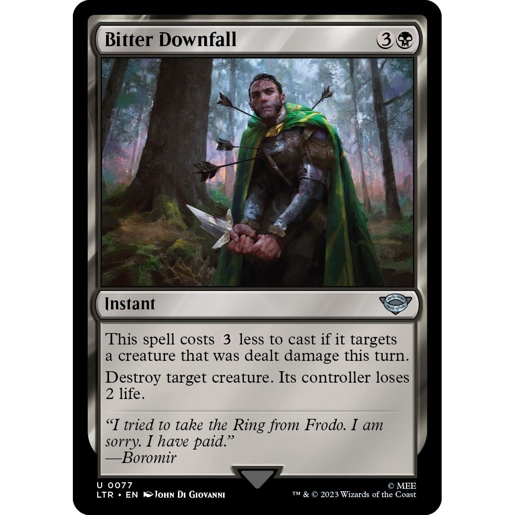Image for Bitter Downfall (77) (LTR) - Magic: The Gathering