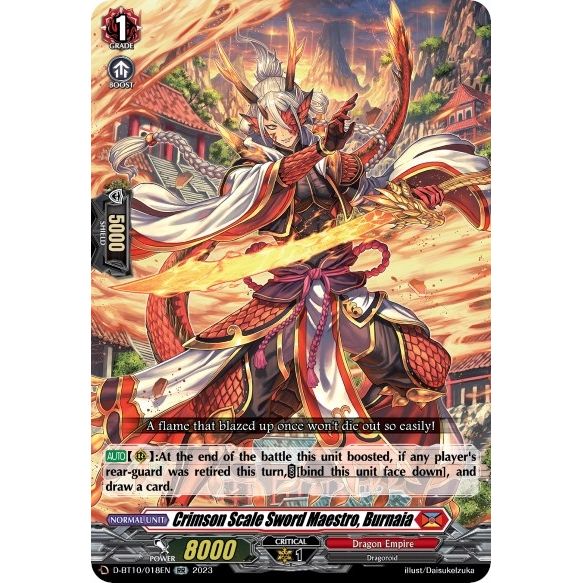 Image for Crimson Scale Sword Maestro, Burnaia (D-BT10/018EN) (D-BT10) - Cardfight Vanguard