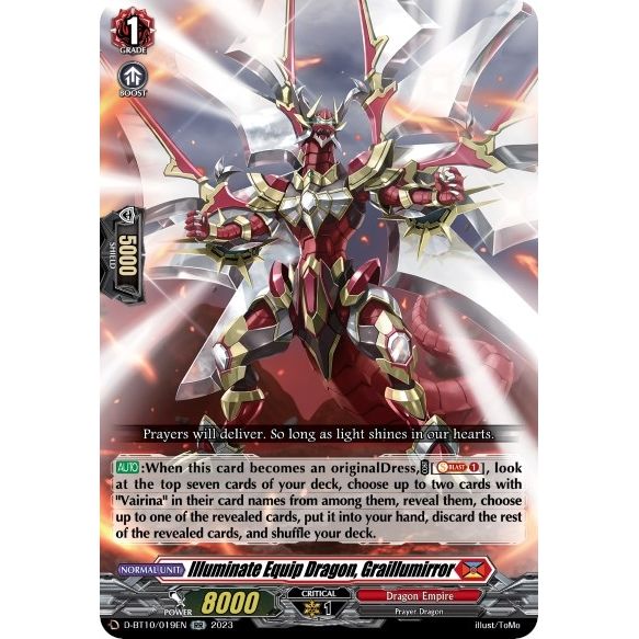 Image for Illuminate Equip Dragon, Graillumirror (D-BT10/019EN) (D-BT10) - Cardfight Vanguard