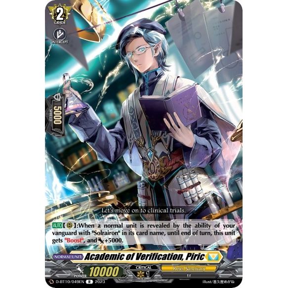 Image for Academic of Verification, Piric (D-BT10/049EN) (D-BT10) - Cardfight Vanguard