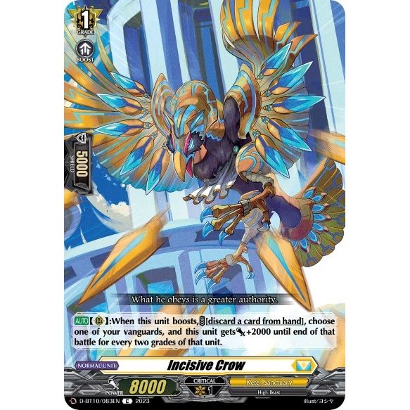 Image for Incisive Crow (D-BT10/083EN) (D-BT10) - Cardfight Vanguard