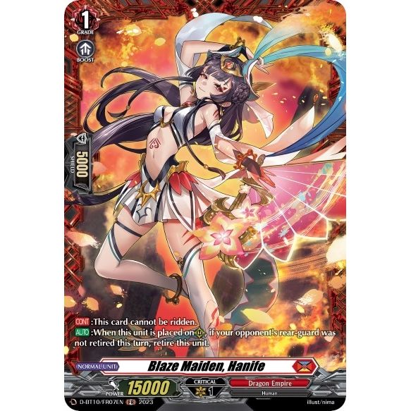 Image for Blaze Maiden, Hanife (FR) (D-BT10/FR07EN) (D-BT10) - Cardfight Vanguard