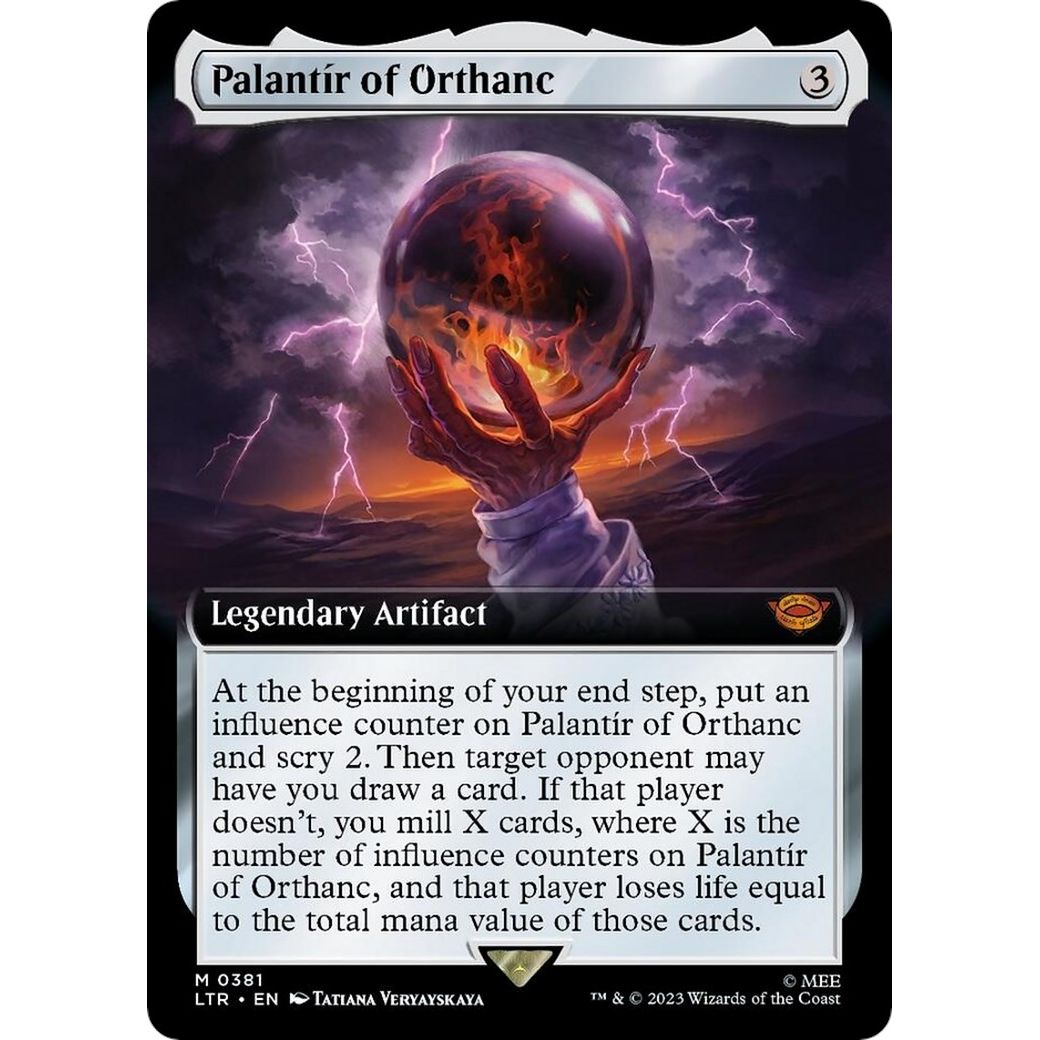 Image for Palantir of Orthanc (Extended Art) (381) (LTR) - Magic: The Gathering