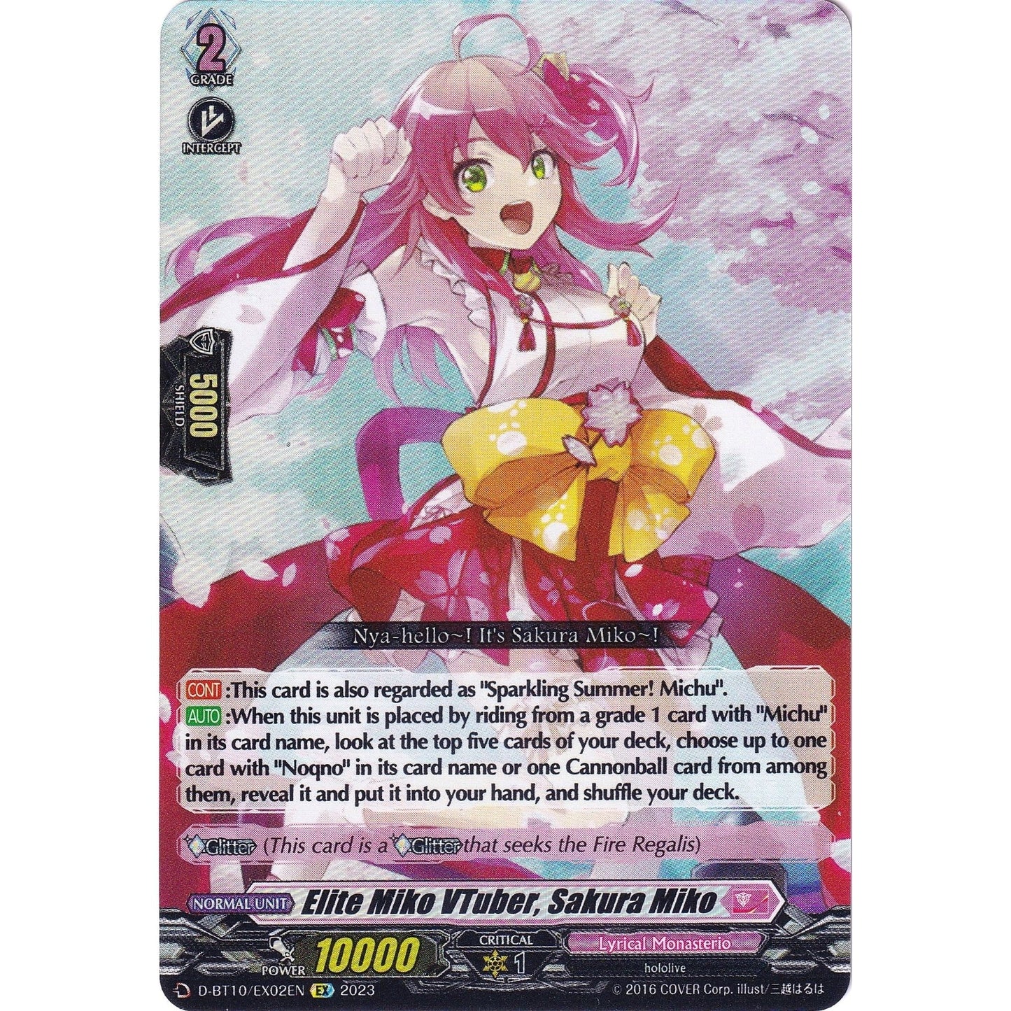 Image for Elite Miko VTuber, Sakura Miko (D-BT10/EX02EN) (D-BT10) - Cardfight Vanguard