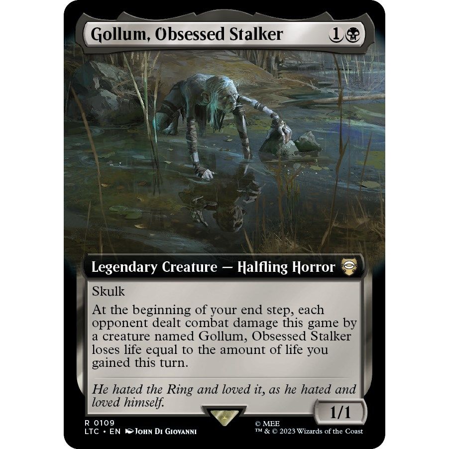 Image for Gollum, Obsessed Stalker (Extended Art) (109) (LTC) - Magic: The Gathering