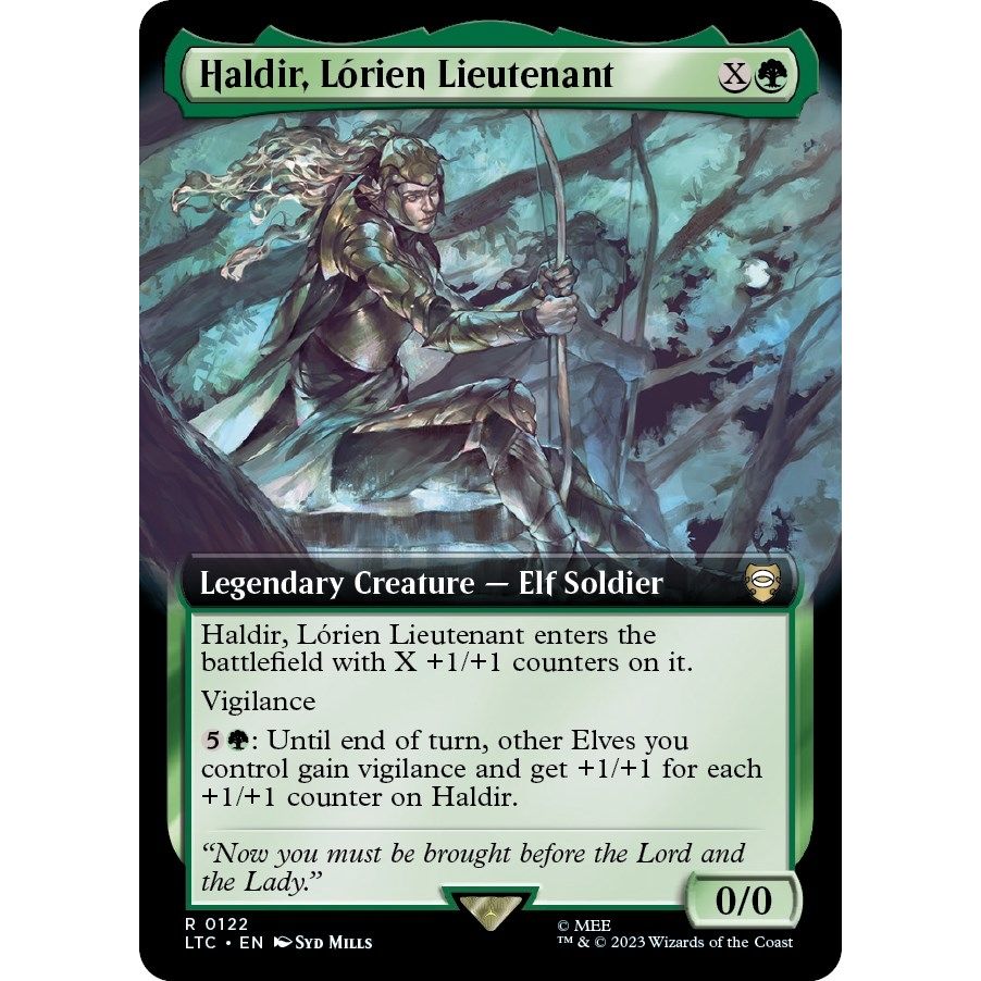 Image for Haldir, Lorien Lieutenant (Extended Art) (122) (LTC) - Magic: The Gathering
