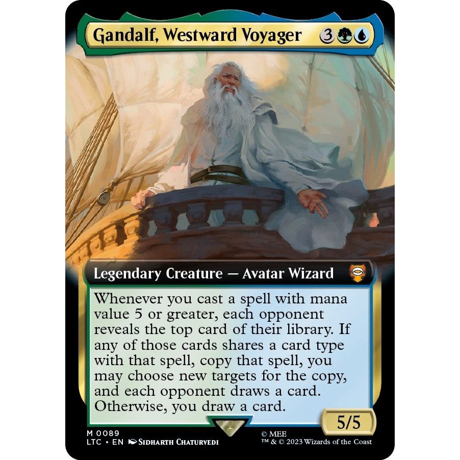 Image for Gandalf, Westward Voyager (Extended Art) (89) (LTC) - Magic: The Gathering