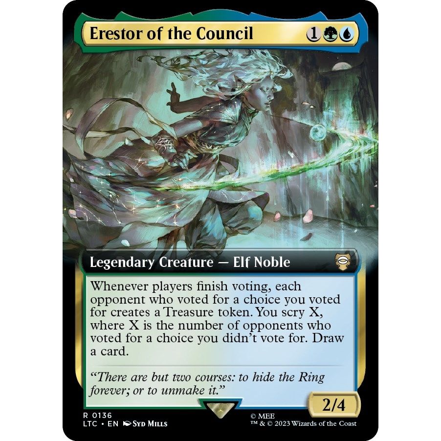Image for Erestor of the Council (Extended Art) (136) (LTC) - Magic: The Gathering