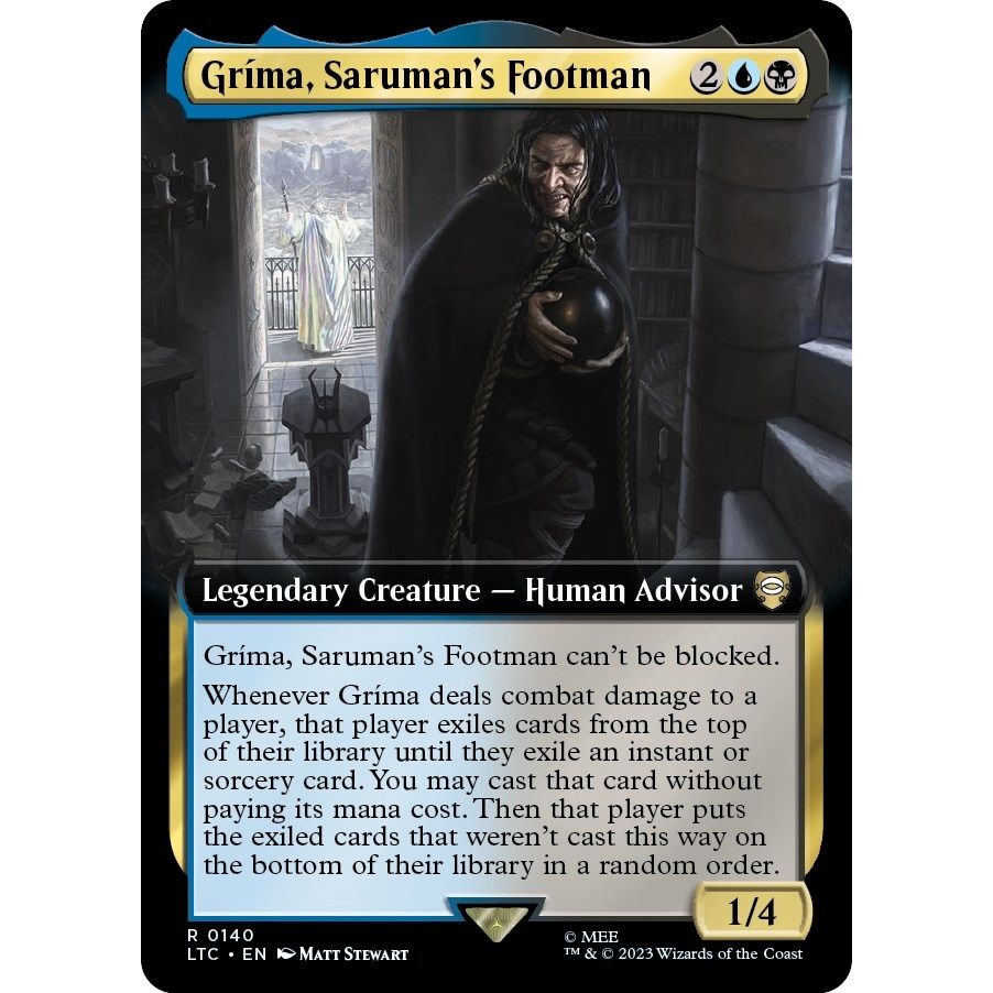 Image for Grima, Saruman's Footman (Extended Art) (140) (LTC) - Magic: The Gathering