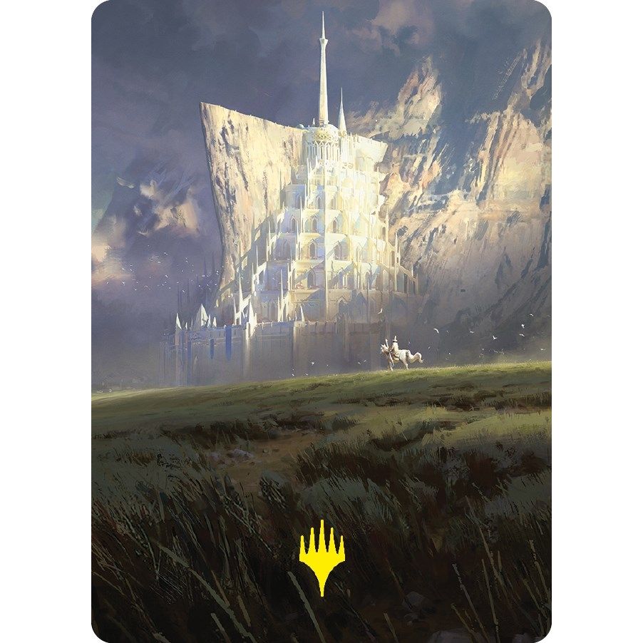 Image for Minas Tirith Art Card (Gold-Stamped Signature) (55) (ASLTR) - Magic: The Gathering