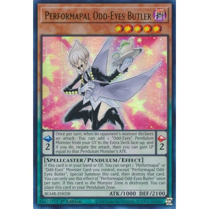 Image for Performapal Odd-Eyes Butler (BLMR-EN028) (BLMR) - YuGiOh