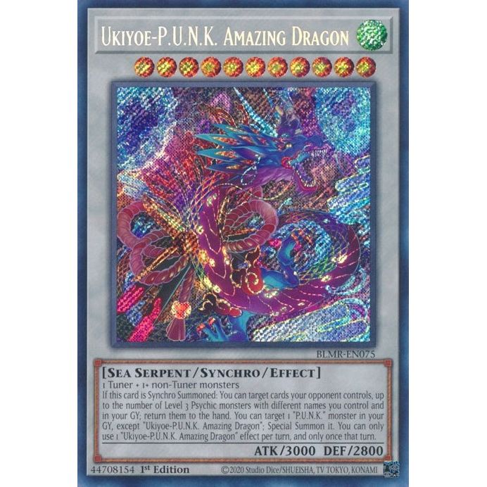 Image for Ukiyoe-P.U.N.K. Amazing Dragon (BLMR-EN075) (BLMR) - YuGiOh
