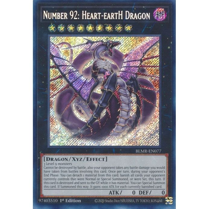 Image for Number 92: Heart-eartH Dragon (BLMR-EN077) (BLMR) - YuGiOh