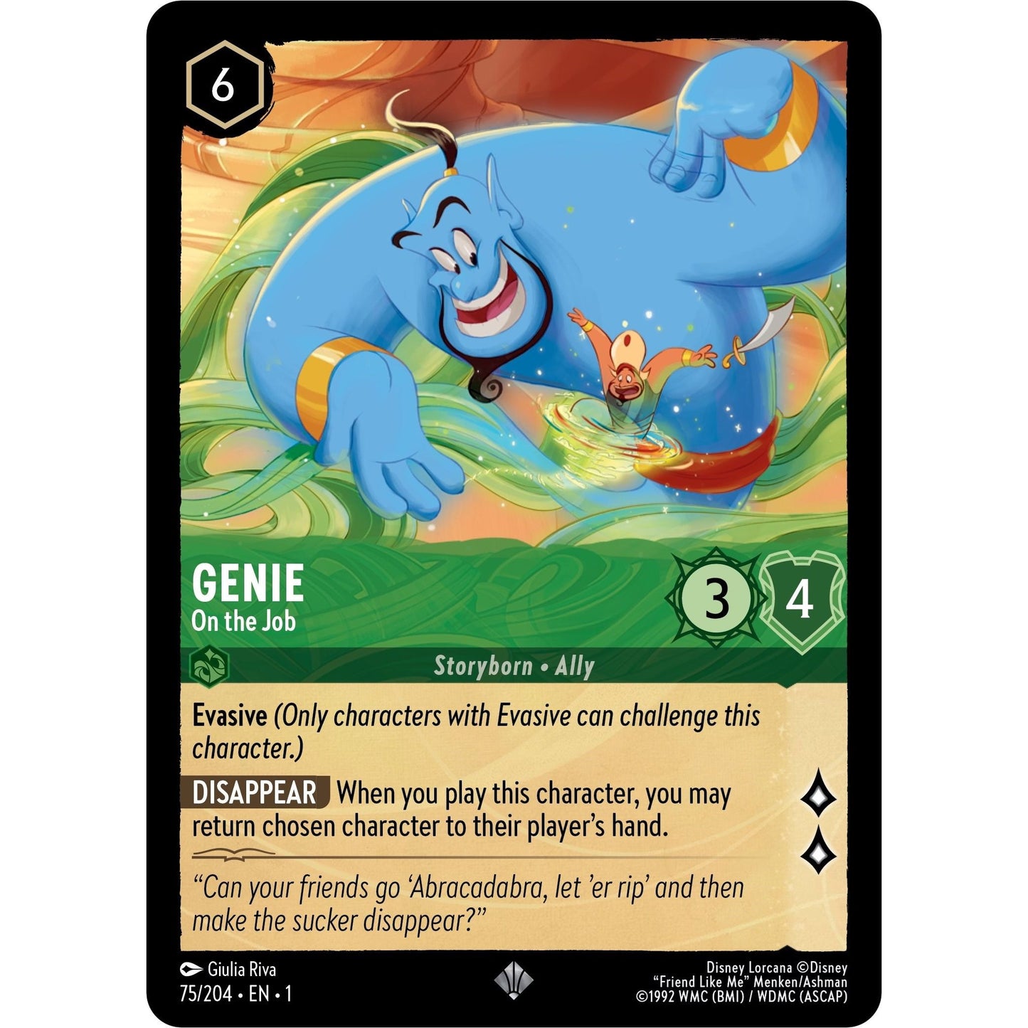 Image for Genie - On the Job (75/204) (1) - Disney Lorcana