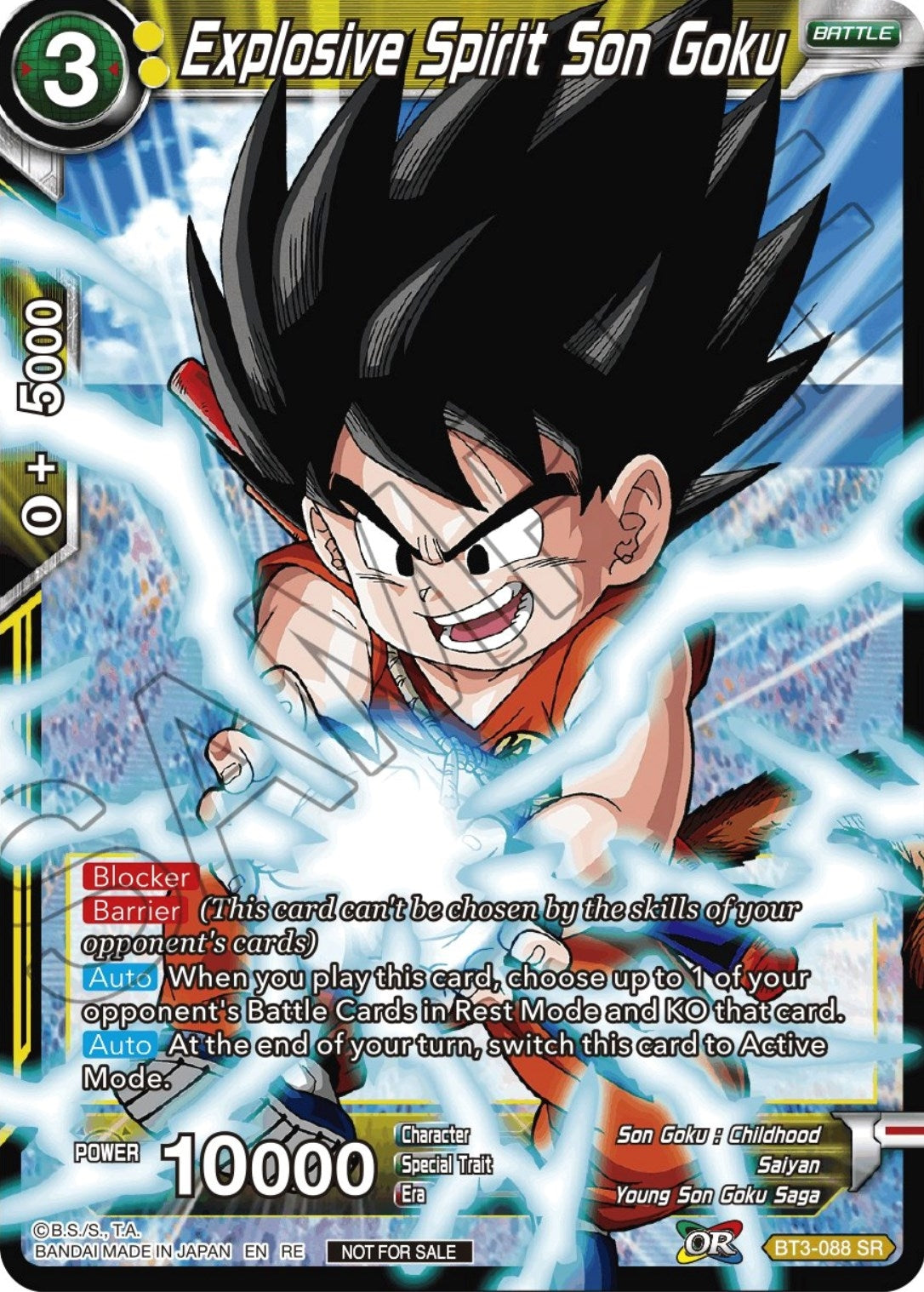 Image for Explosive Spirit Son Goku (Championship Selection Pack 2023 Vol.2) (Silver Foil) (BT3-088) (TPR) - Dragon Ball Super: Masters