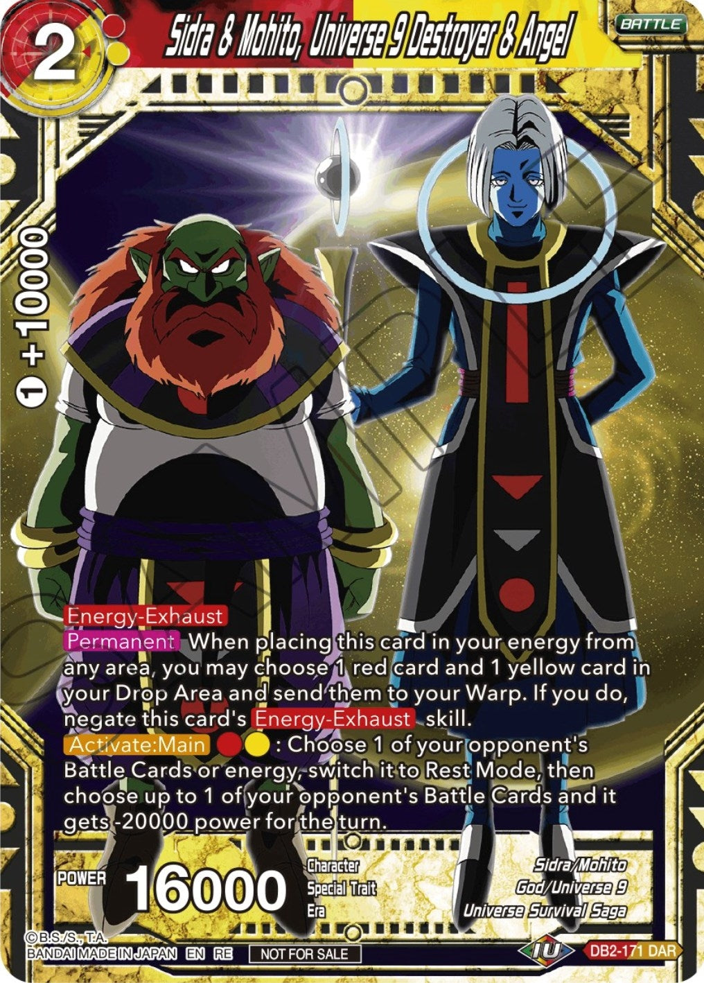 Image for Sidra & Mohito, Universe 9 Destroyer & Angel (Championship Selection Pack 2023 Vol.2) (Silver Foil) (DB2-171) (TPR) - Dragon Ball Super: Masters
