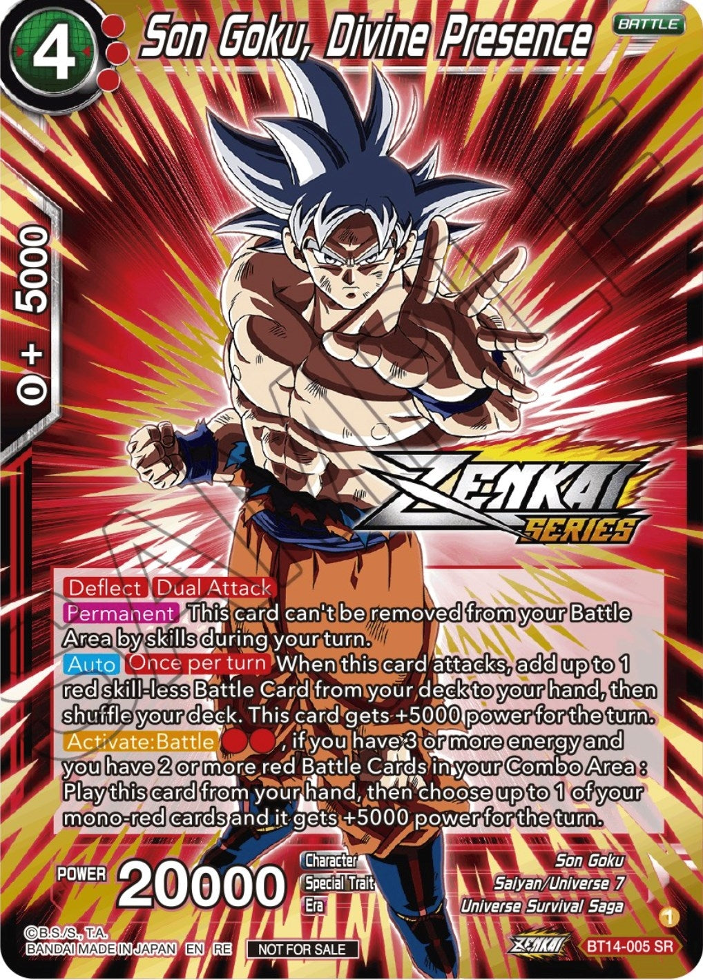 Image for Son Goku, Divine Presence (Event Pack 12) (BT14-005) (TPR) - Dragon Ball Super: Masters