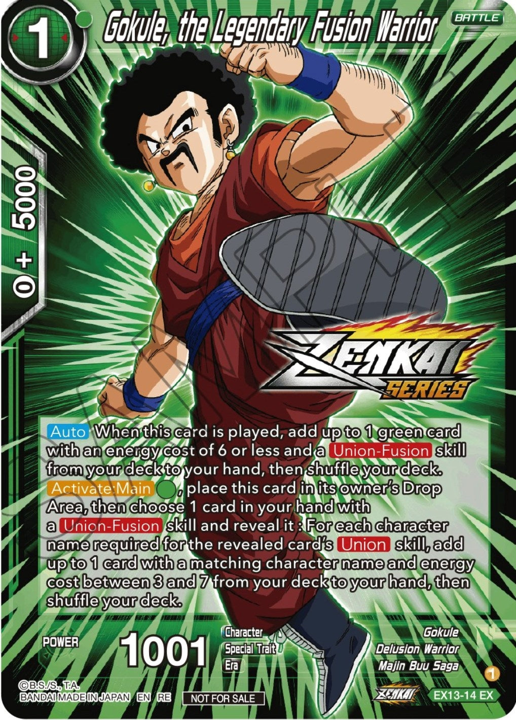 Image for Gokule, the Legendary Fusion Warrior (Event Pack 12) (EX13-14) (TPR) - Dragon Ball Super: Masters